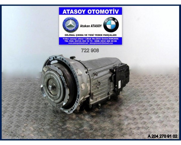 MERCEDES W204 C220CDI OTOMATİK ŞANZIMAN 722908 - 2042709102 - 9062706200 - 9062706800 A2042709102 A9062706200 A9062706800 TÜRBÜN 2222500502 A2222500502 OM651